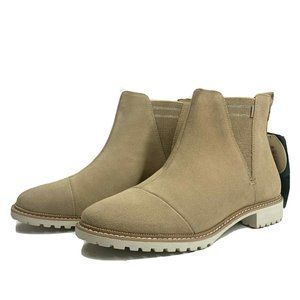 Tom's Water Resistant Suede Leather Cleo Bootie